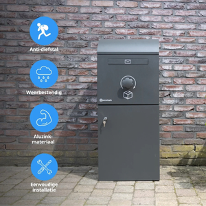 Parcelsafe Pakketbrievenbus L Zwart