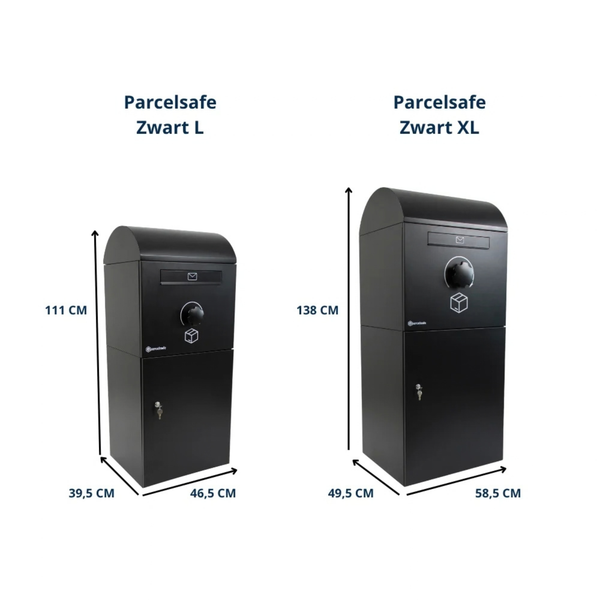 Parcelsafe Pakketbrievenbus L Zwart