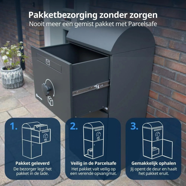 Parcelsafe Pakketbrievenbus L Antraciet