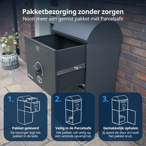 Parcelsafe Pakketbrievenbus XL Zwart