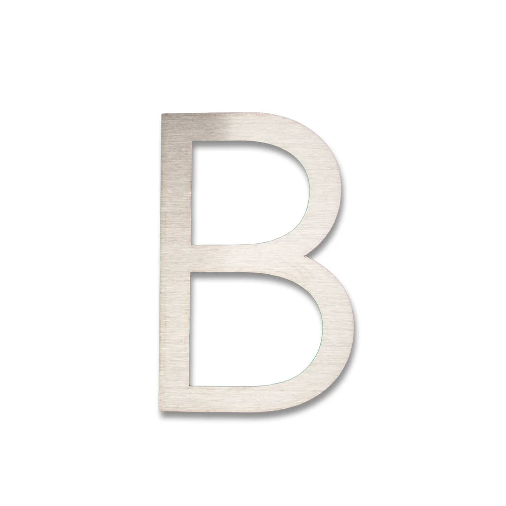 RVS Huisnummer Sticker B