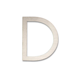 RVS Huisnummer Sticker D