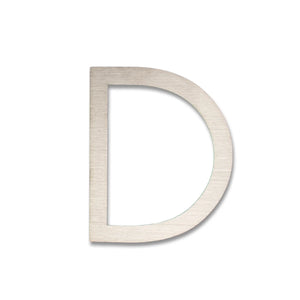 RVS Huisnummer Sticker D