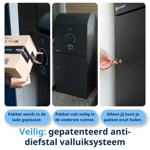 Parcelsafe Pakketbrievenbus L Zwart