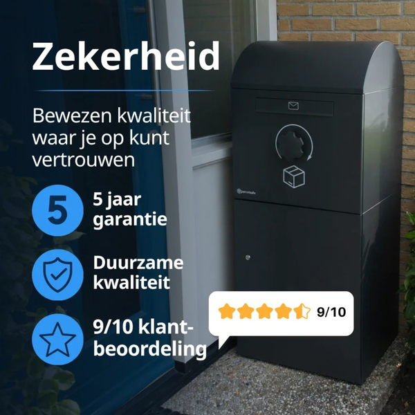 Parcelsafe Pakketbrievenbus L Zwart