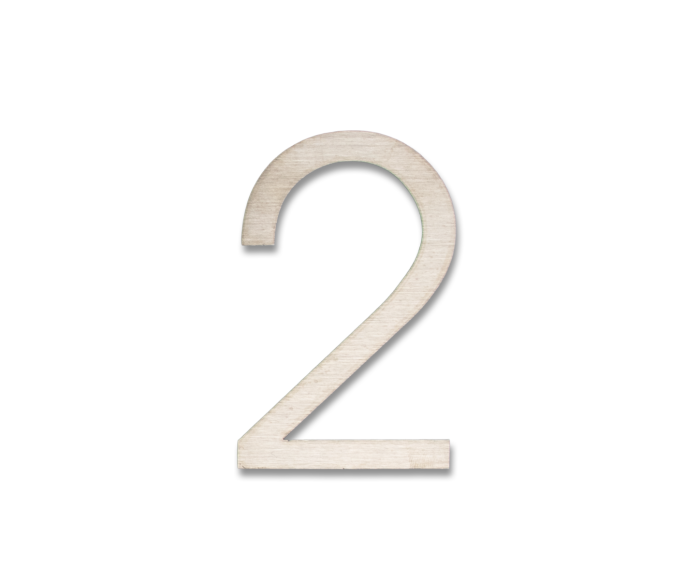 RVS Huisnummer Sticker 2