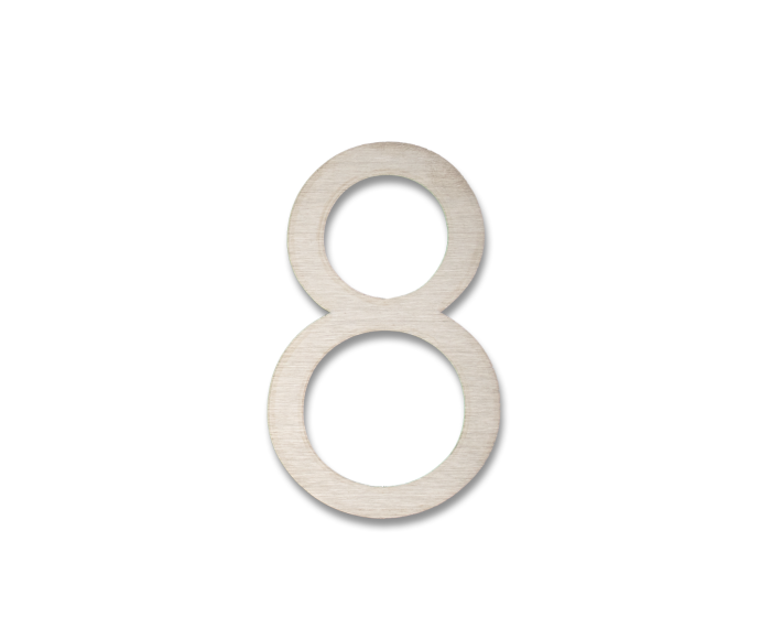 RVS Huisnummer Sticker 8