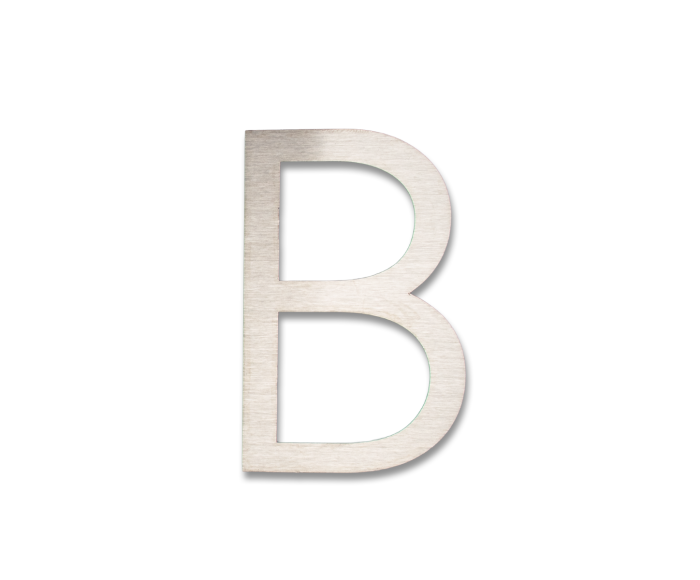 RVS Huisnummer Sticker B