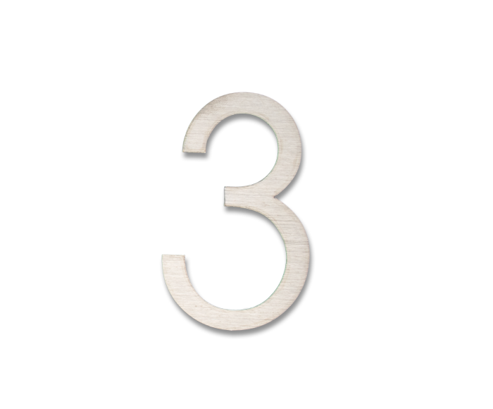 RVS Huisnummer Sticker 3 main product photo