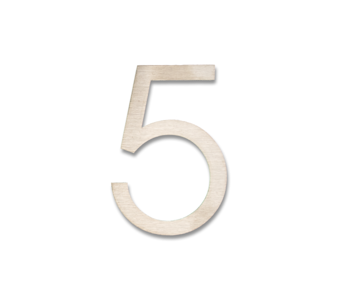 RVS Huisnummer Sticker 5