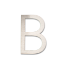 RVS Huisnummer Sticker B