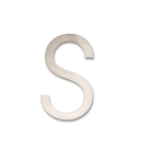 RVS Huisnummer Sticker S